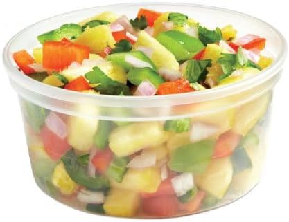 Value Line 12 oz Clear Polypropylene Deli Container, 179066, Combo, Base and Lid | 240/Case