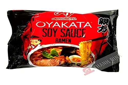 Ajinomoto, Oyakata Noodles Soy Sauce Ramen, Ramen Istantaneo alla Salsa di Soia, Pronto in 3-4 Minuti, Noodles Istantanei con Condimento a Base di Salsa di Soia, Snack o Pranzo Veloce, 83 g