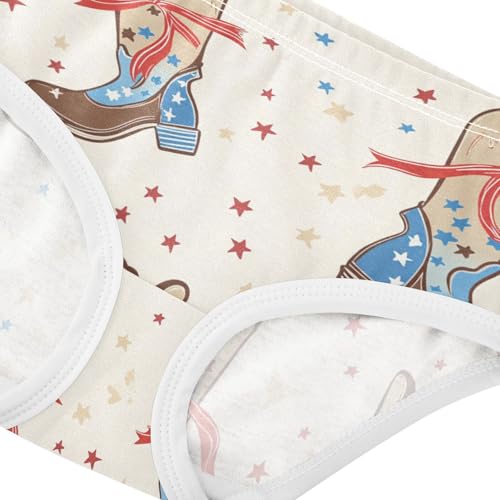 Wusikd Cowboy Boots Girls' Underwear Cotton Girls Briefs Soft Toddler Underwear 2T4