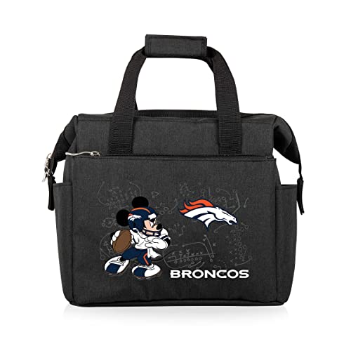 Image of PICNIC TIME NFL Mickey Mouse On The Go Lunch Bag - Soft Cooler Lunch Box - Insulated Lunch Bag, (Black)
