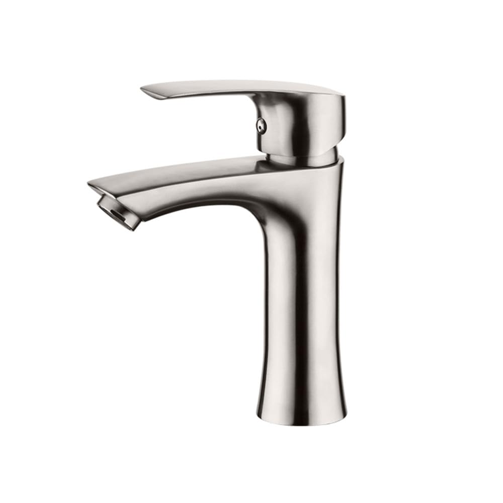 Robinet de bassin eau chaude et froide en acier inoxydable mitigeur de salle de bain L71001