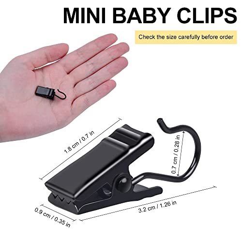 Curtain Clips,100Pcs Small Metal Curtain Clips With Hooks For Home Window Decoration Photos Art Craft Displays And Outdoor Activities Supplies, Black #TOP1