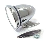 Classic Car Highly Polished, Round Exterior Chrome Bullet Mirror - 504