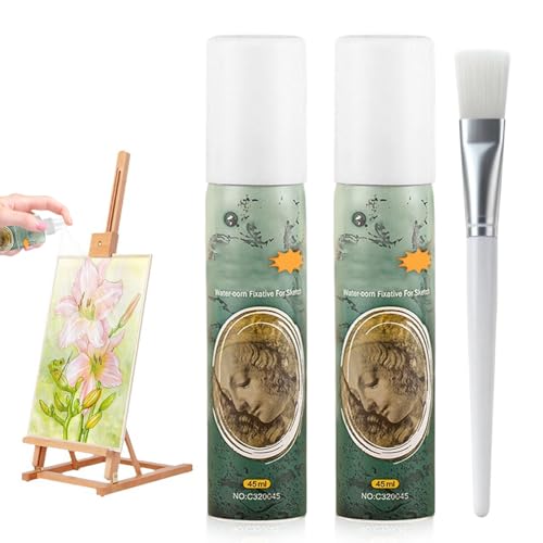 Azoisuwr Fixative Spray for Pencil Charcoal and Pastel Drawings Fixative Spray for Art with Brush Oil Pastel fixative spray Color Fixing Shaping Protect the Original Colors of Paintings