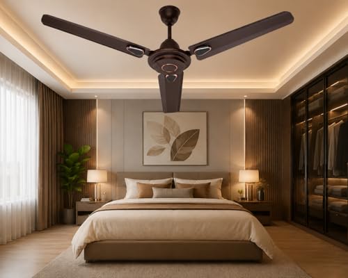 Image of Creta (ALU)1200 mm Ceiling Fan with 12 Months Warranty (Pack of 1),Brown