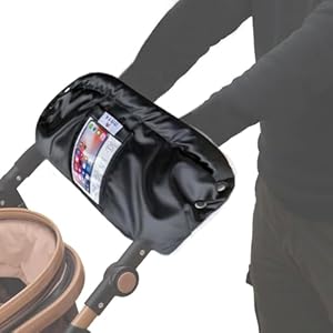 Stroller Glovesï¼Fleece Stroller Hand Muff, Stroller Accessoriesï¼Winter Anti-Freeze Gloves for Baby Stroller Jogger Pram Water Resistant Warmer Gift for Parents and Caregivers (Black)