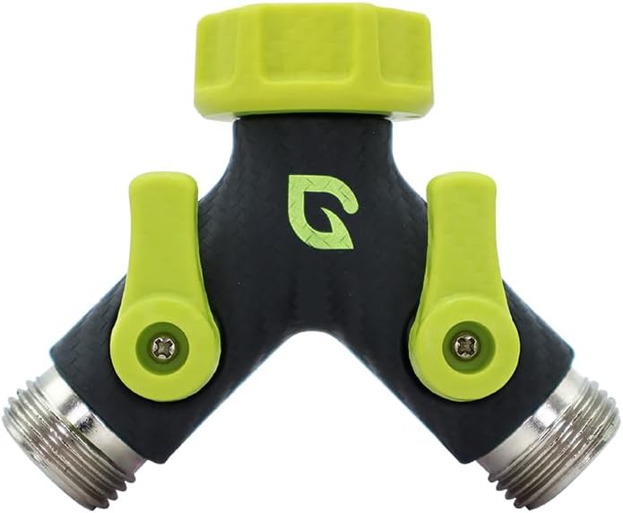 Paraden La manguera de jardín de 2 vías cierra el divisor de la válvula, cuerpo metálico 34" roscado