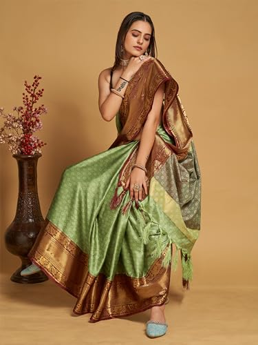 Image of Avantika Fashion Women's Woven Cotton Silk Art Silk Banarasi Saree With Blouse Piece
