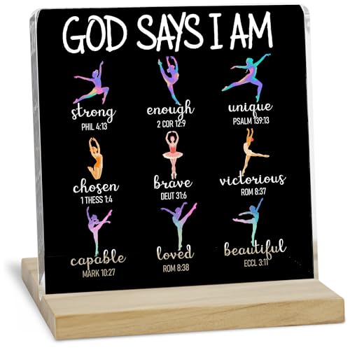 Dancer Gifts Desk Sign, Gift for Dancers Girls Teacher Acrylic Plaque, Ballerina Decor