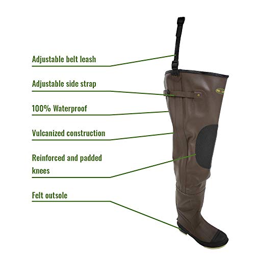 Image of FROGG TOGGS Men's Classic 2 Hip Waterproof Fishing Wading Boot for Fishing in Felt or Cleated