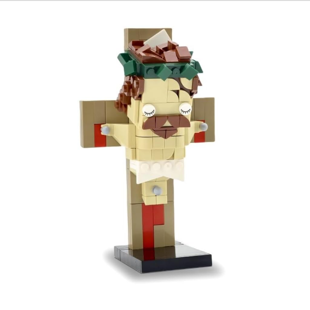 Cross Jesus Building Blocks Set, Religious Creative Toys, Nativity and Bible Themed Toys, Bedroom and Living Room Decorations, Gifts for Christians and Catholics