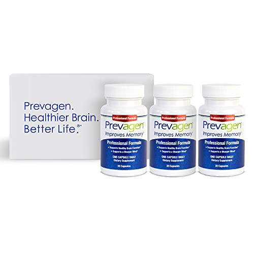 Prevagen Improves Memory - Professional Strength 40Mg, 30 Capsules |3 Pack| With Apoaequorin & Vitamin D With Attractive And Stackable Storage Box | Brain Supplement For Better Brain Health #TOP20