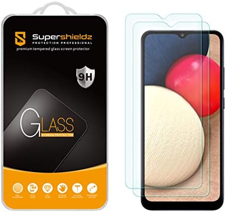 Supershieldz (2 Pack) Designed for Samsung Galaxy A02s Tempered Glass Screen Protector, Anti Scratch, Bubble Free