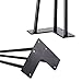 SMARTSTANDARD 22 Inch Hairpin Table Legs, 3 Steel Rods 1/2 Inch Pipe Diameter, 800lbs Load Capacity, Mid-Century Style for Coffee Table, Side Table, Night Stand (Black, 4PCS)