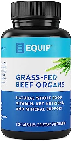 Equip Foods Grass-Fed Beef Organs – Grass Fed Beef Organ Supplement – Support Heart, Kidney & Spleen Health, Detox & Digestion, Vitality & Metabolism – Hormone, Antibiotic and GMO Free – 120 Capsules Equip Foods Grass-Fed Beef Organs – Grass Fed Beef Organ Supplement – Support Heart, Kidney & Spleen Health, Detox & Digestion, Vitality & Metabolism – Hormone, Antibiotic and GMO Free – 120 Capsules