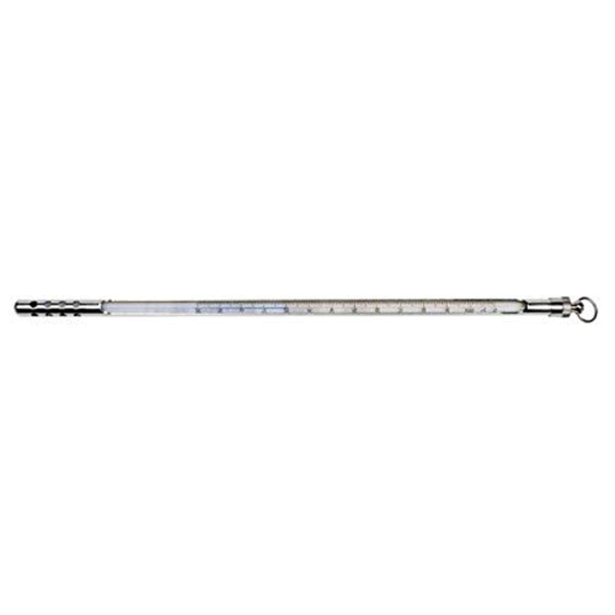 Digi-Sense Armored Liquid-in-Glass Thermometer: 0 to 230F, 76mm Immersion, Organic Liquid Fill
