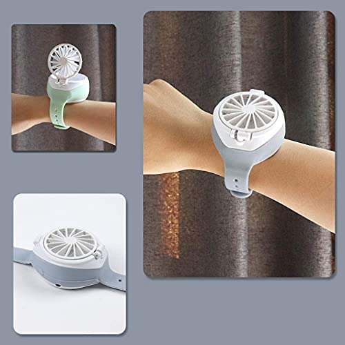 Ventilador de reloj recargable ZYFSHA para evitar sofocos manteniendo manos libres 3