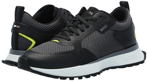 Image of BOSS Men's Big Logo Mesh Mix Lace Up Sneaker