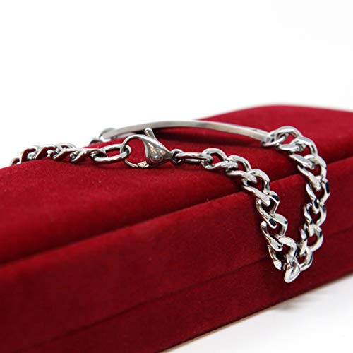 My Identity Doctor Pre-Engraved & Customized Peanut Allergy Medical Id Bracelet - Wrist Size 5In+ (Curb Chain) #TOP5