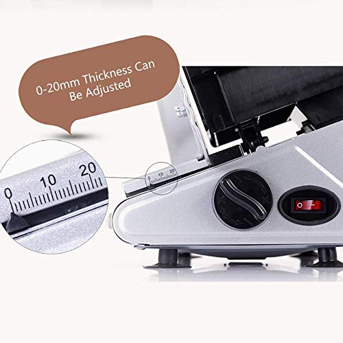 XIAOWANG Elektrischer Allesschneider,200w, Gewerbehaus Zuhause Fleischschneidemaschine, 0-22mm Einstellbare Dicke… – Bild 7