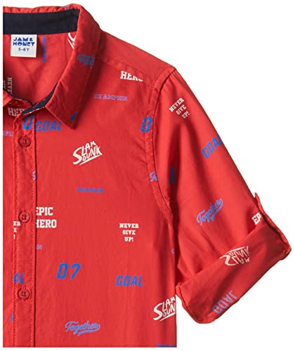 Image of Amazon Brand - Jam & Honey Boys Boys 100% Cotton Printed Full Sleeves Shirt | Age 2-12 Years
