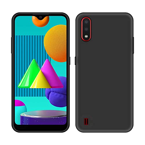 Image of Case Creation for Samsung Galaxy A02 2021 Back case, Samsung Galaxy A02 Slim Flexible Smart Look case with 360 Camera All Angle Protection (Pure Black)