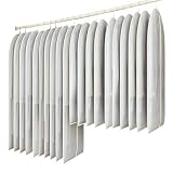Maylmc 20 Pack Combo Size Clear Garment Bags for Hanging Clothes with Full Zipper for Closet Storage, Clothes Cover For Hanging, Wardrobe Bags for Hanging Clothes.(120 x 60CM x 10P, 100 x 60CM x 10P)