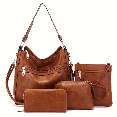 Set de Bolsos Hobo y Cartera para Mujer 4 Piezas miniatura 1