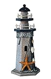 Chaomian Home Ornaments Starfish Wooden Lighthouse 10.6' High Nautical Themed Rooms Lighthouse