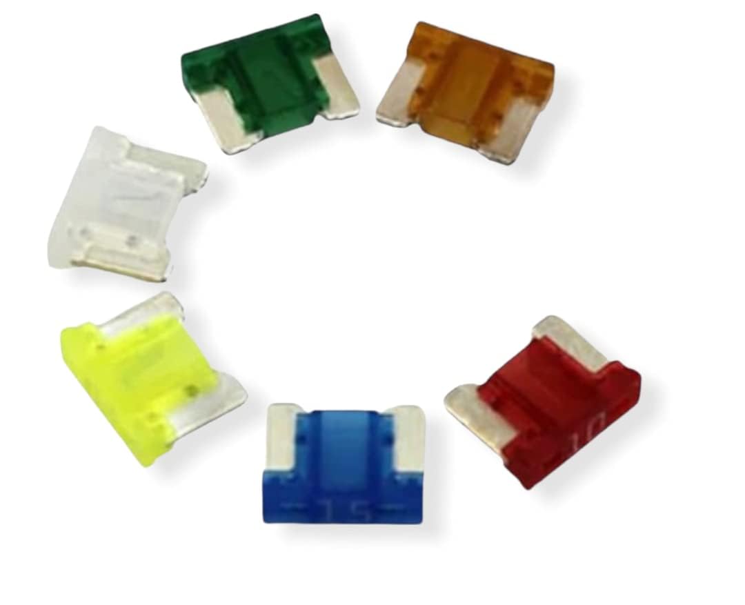 Pinzu Car Low Profile Micro Mini Blade Fuse Small Fuses [5,10,15,20,25,30 Amp] (Set of 12)-image-13