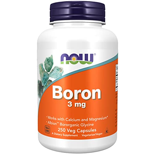 Now Foods Boron (Bor) 3mg 250 vegane Kapseln Laborgeprüft Glutenfrei Sojafrei Ohne Gentechnik Vegetarisch