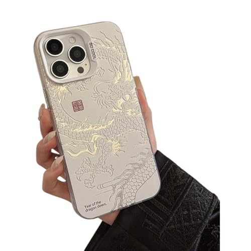 �}�W�J�� �I���G���^�� �h���S�� �d�b�P�[�X iphone 14/15/16/17 Pro Max �p�A3D �X�e���I �{�^�� �f�U�C���A���S�ȕی�A���m�ȃt�B�b�g��(White,FOR 16 pro max)