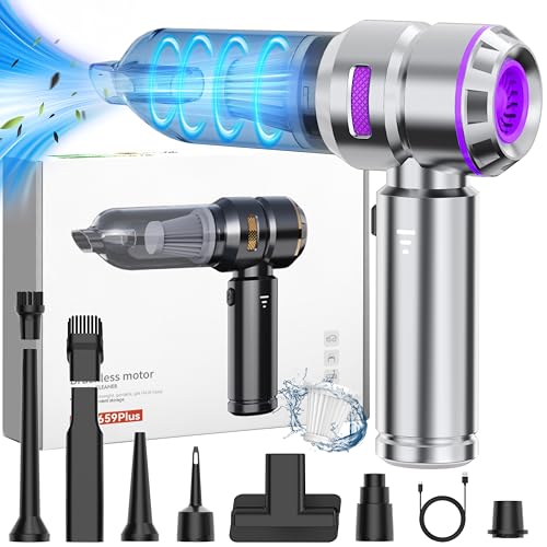 Sporvet Aspirateur à Main,16000 Pa 4 in 1 Aspirateur Voiture Puissant sans Fil avec Affichage LED,...