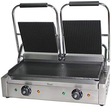 double sided commercial panini press dual sandwich toaster electric twin contact grill