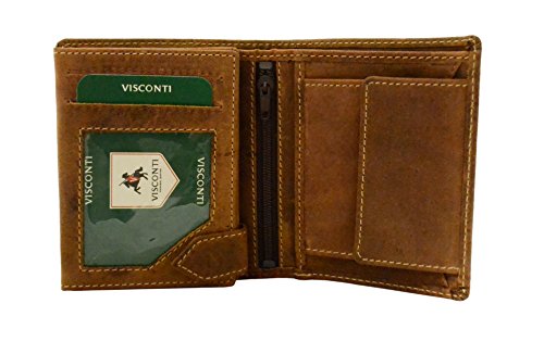 Visconti Hunter 708 Mens Coin & Id Holder Tri Fold Wallet