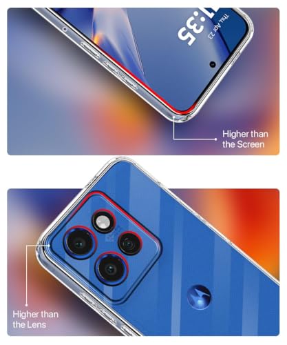 Image of COVERBLACK Soft Rubber Back Cover Compatible Model for Motorola Moto Edge 50Neo - Transparent