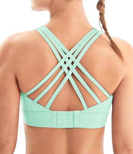 Image of Sports Bras for Women High Support Large Bust Strappy Workout Tanks Tops