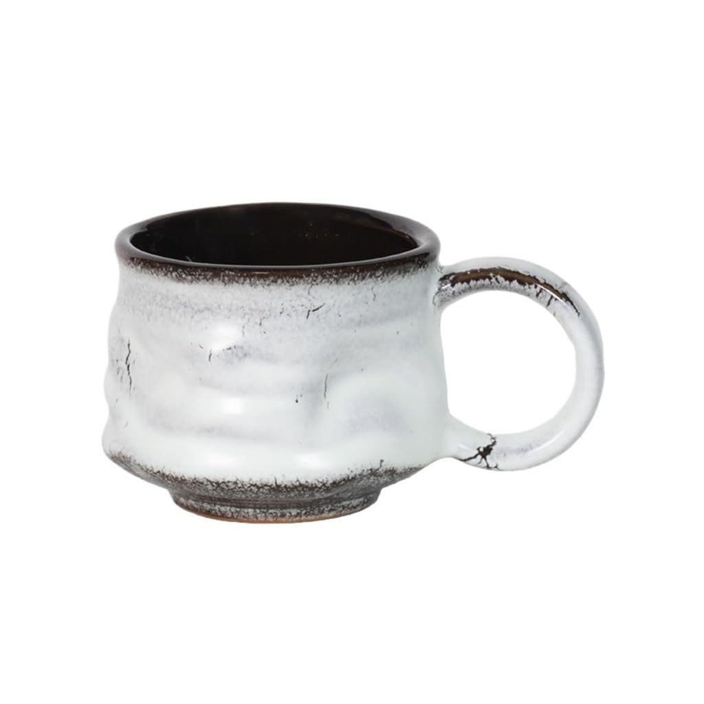ENGENDER Tazas Cafe Taza De Cerámica Retro La Café del Gres con Té Tarde Manija Mug Cups(A)
