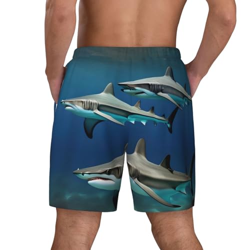 Short de bain double couche EdWal requins maillot de plage confortable - 4