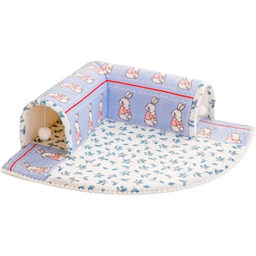 猫の巣トンネル猫の巣閉鎖猫ハウス冬暖かい取り外し可能と洗える猫ベッド猫の巣 センチメートル取り外し可能な猫のおもちゃ秋と冬の猫マット半円トンネル猫の巣 (マルチカラーL)