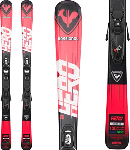 Rossignol - Ski-Set Hero Jr + Befestigungen für Kinder 4 Jungen - Jungen - Größe 130 - Rot Cover
