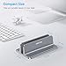 OMOTON Vertical Laptop Stand Holder, Desktop Aluminum Stand for MacBook with Adjustable Dock Size, Fits All MacBook, Surface, Chromebook and Gaming Laptops (Up to 17.3 inches), Gray