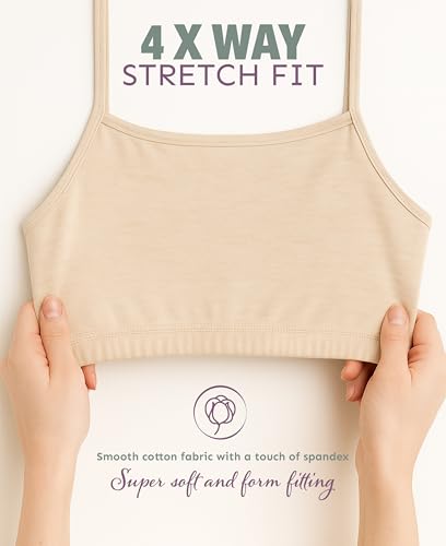 Andrew Scott Girls Cotton Stretch Cropped Cami Training Bra | Pack of 103