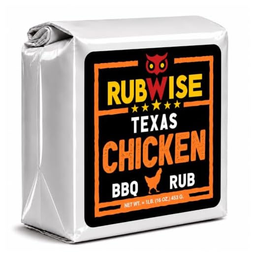 Texas Style Chicken BBQ Rub by RubWise | Premium Texan BBQ Rubs and Spices for Smoking and Grilling | Great for Chicken, Turkey, Duck, and Seafood | Meat Seasoning and Spice Dry Rub (No MSG) (1lb)