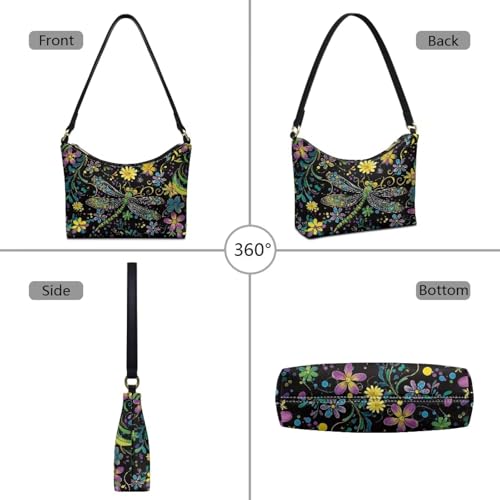 Image of Handbag for Women Leather Underam Shoulder Bag with Zipper Fashion Work Purse Waterproof Travel Wallet