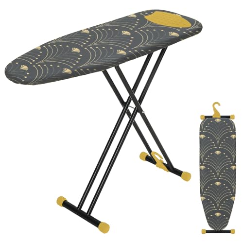 Ironing Board 43x13, RAINHOL Black Gold Pattern Full Size Iron Board