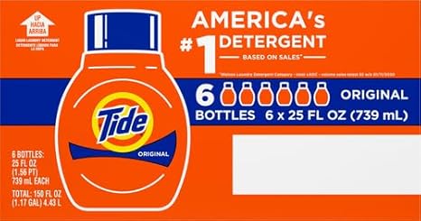 Tide 760838 Liquid Laundry Detergent, Original, 16 Loads, 25 fl oz