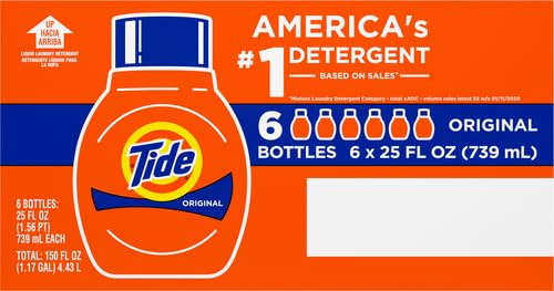 Image of Tide 760838 Liquid Laundry Detergent, Original, 16 Loads, 25 fl oz