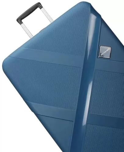 Image of American Tourister Kamiliant Cabin Luggage Polyproplyene Dual 4 Spinner Wheels Trolley Bag /Luggage,with 3 Years International Warranty 55 cm (Blue)