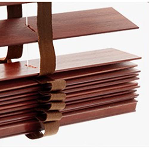 Blackout Venetian Blinds, Real Wood Blinds for Windows, Indoor and Outdoor Horizontal Blinds, 60/70/80/90/100/110cm Wood Venetian Shades,WxH-130x180cm/51 * 71in
